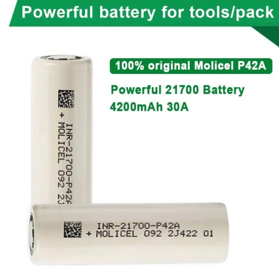 Original 21700 Battery P42a 3.7v 4200mah Rechargeable Battery 21700 Battery for Molicel P42A
